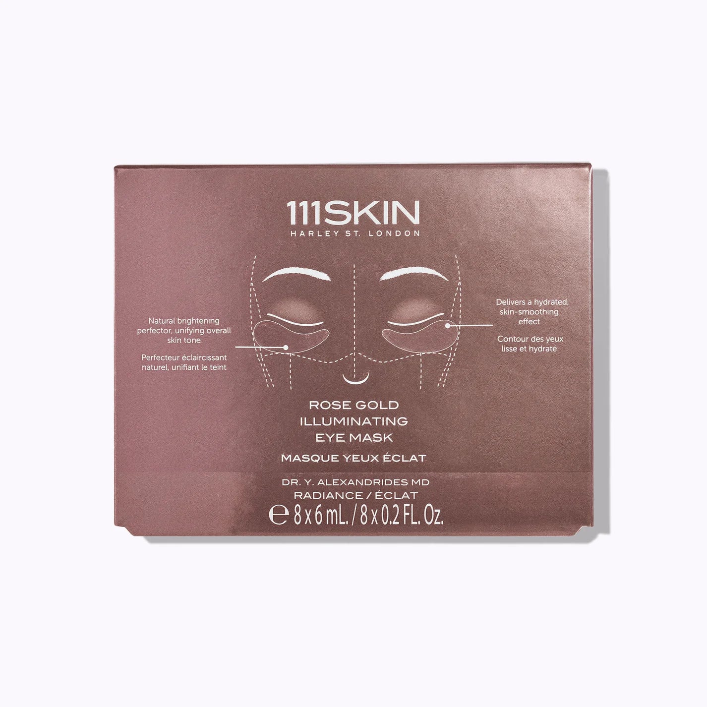 111 Skin Rose Gold Illuminating Eye Mask 8 pairs