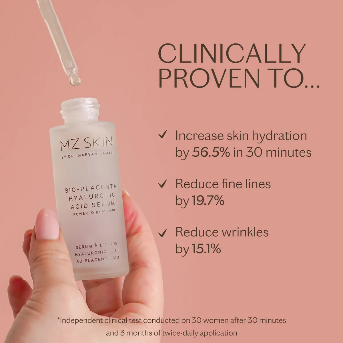 Mz Skin Bio-Placenta Hyaluronic Acid Serum