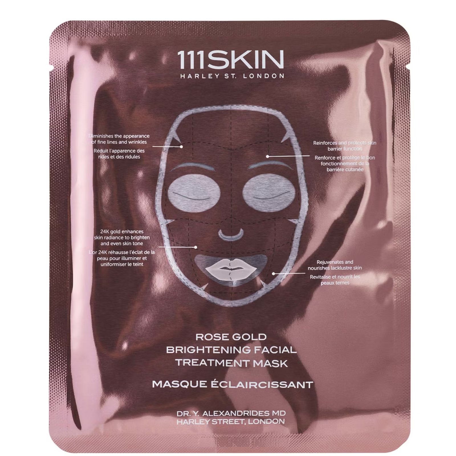 111 Skin Rose Gold Brightening Facial Treatment Mask (10 masks)