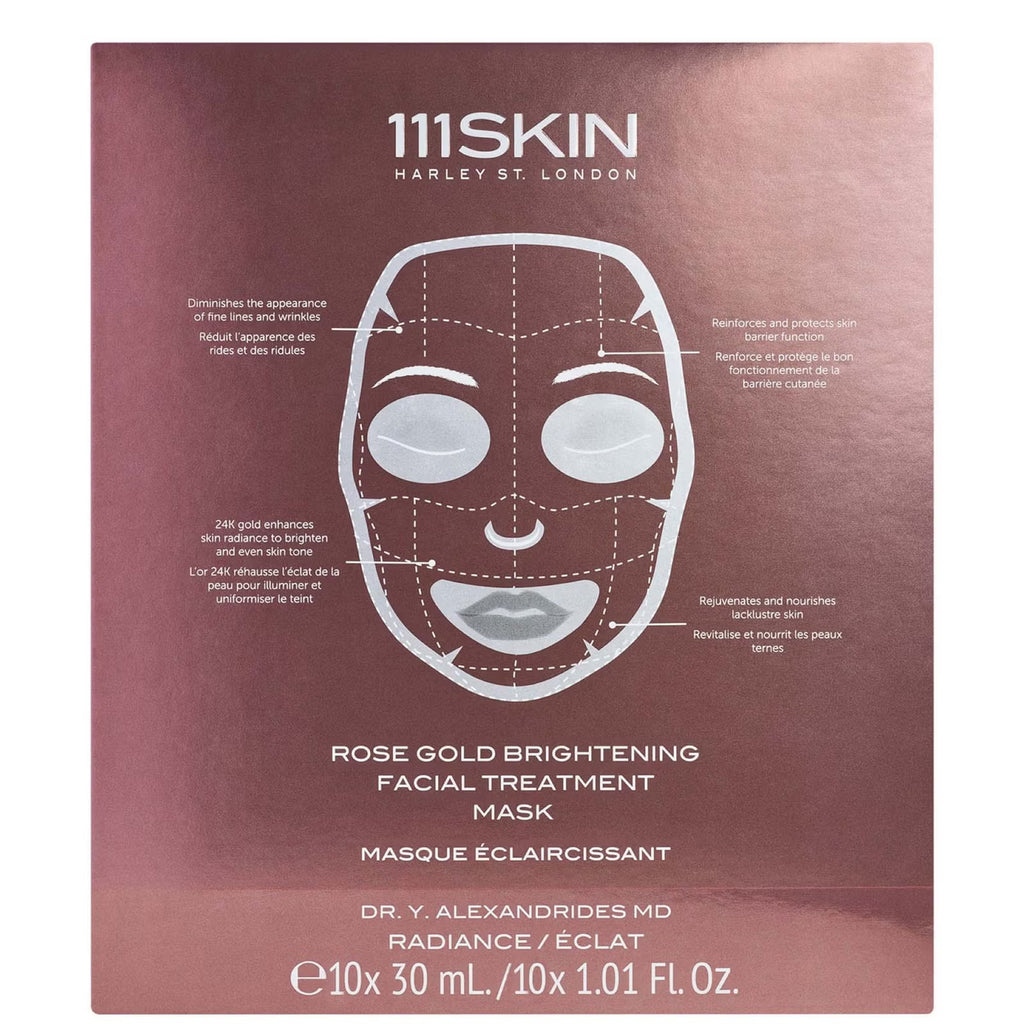111 Skin Rose Gold Brightening Facial Treatment Mask (10 masks)